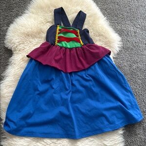 “Frozen” Princess Anna inspired cotton Kids Colorful Princess Costume Dress